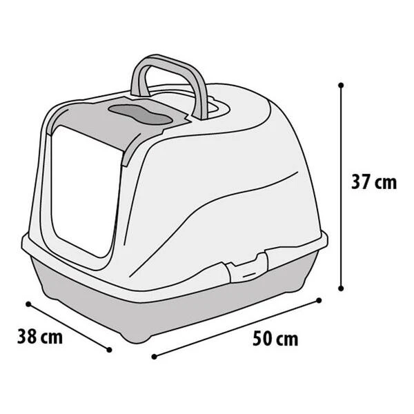 Kattenbak Loki Grijs - 38 X 50 X 37 Cm 3 Kattenbak Loki Grijs - 38 X 50 X 37 Cm - Afbeelding 3
