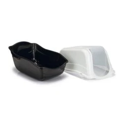 Kattenbak Romeo Zwart/wit - 57 × 39 × 41 Cm -Huisdier Winkel 1637572984 3 600