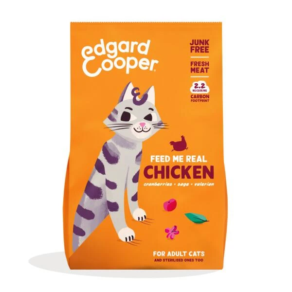 Edgard & Cooper Kattenvoer Adult Met Verse Scharrelkip - 2 Kg 1 Edgard & Cooper Kattenvoer Adult Met Verse Scharrelkip - 2 Kg