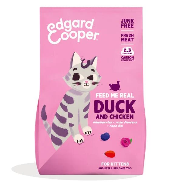 Edgard & Cooper Kattenvoer Kitten Met Verse Scharrelkip En Eend - 2 Kg 1 Edgard & Cooper Kattenvoer Kitten Met Verse Scharrelkip En Eend - 2 Kg