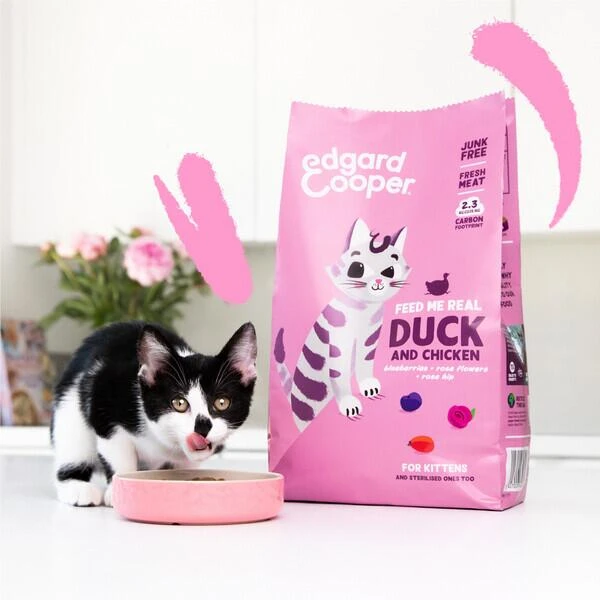 Edgard & Cooper Kattenvoer Kitten Met Verse Scharrelkip En Eend - 2 Kg 2 Edgard & Cooper Kattenvoer Kitten Met Verse Scharrelkip En Eend - 2 Kg - Afbeelding 2