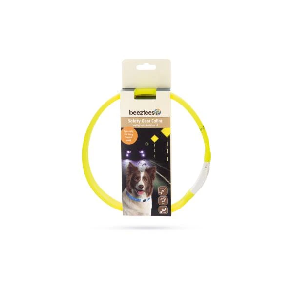 Halsband Hond 'Safety Gear Glowy' - Geel 2 Halsband Hond 'Safety Gear Glowy' - Geel - Afbeelding 2