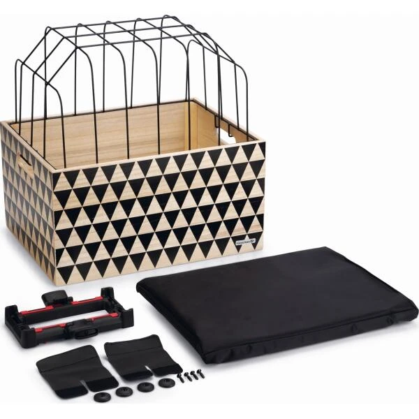 Hondenfietsmand Met Kap Hout 45 × 33 × 45 Cm - Touring 1 Hondenfietsmand Met Kap Hout 45 × 33 × 45 Cm - Touring