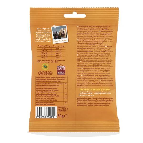Edgard & Cooper Hondensnack Bites 50 G - Kip 2 Edgard & Cooper Hondensnack Bites 50 G - Kip - Afbeelding 2