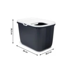 Kattenbak HOP IN 58 × 38,5 × 39,5 Cm - Grijs 6 Kattenbak HOP IN 58 × 38,5 × 39,5 Cm - Grijs -Huisdier Winkel hop in kattenbak grijs 58x385x395 cm 1600948738 2 600