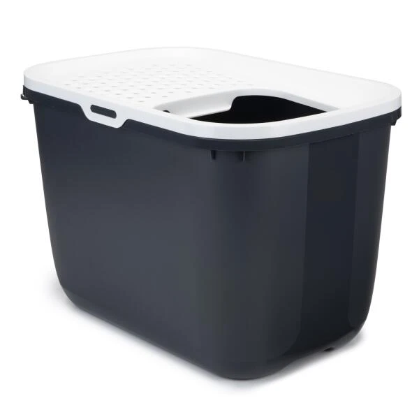 Kattenbak HOP IN 58 × 38,5 × 39,5 Cm - Grijs 1 Kattenbak HOP IN 58 × 38,5 × 39,5 Cm - Grijs