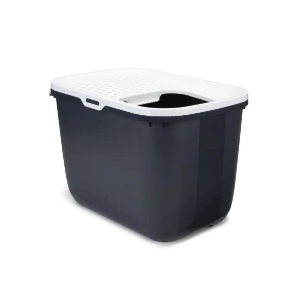 Kattenbak HOP IN 58 × 38,5 × 39,5 Cm - Grijs 2 Kattenbak HOP IN 58 × 38,5 × 39,5 Cm - Grijs - Afbeelding 2