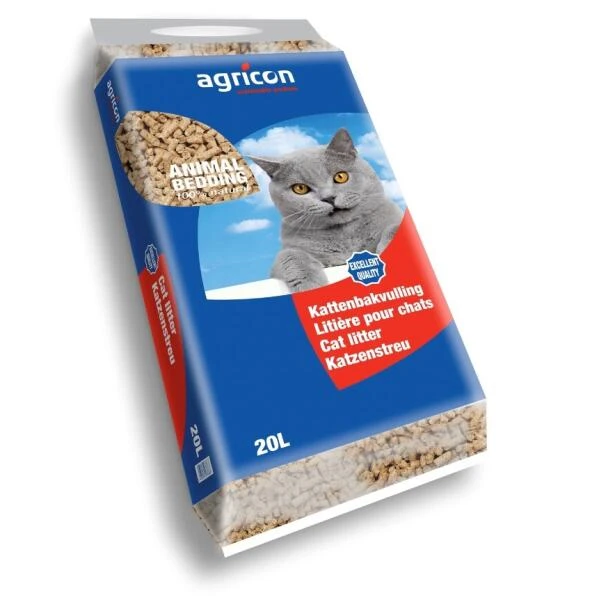 Kattenbakvulling ECO Wood Pellets Agricon - 20 Liter 1 Kattenbakvulling ECO Wood Pellets Agricon - 20 Liter