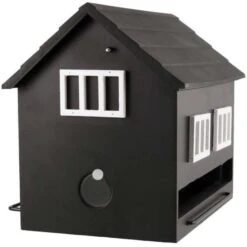 Voederhuis Met Bad, Zwart -Huisdier Winkel voederhuis met bad zwart 1537260949 1 600