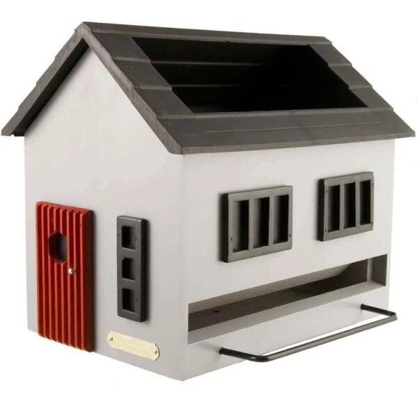 Voederhuis Met Bad, Grijs 2 Voederhuis Met Bad, Grijs - Afbeelding 2