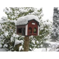 Vogelvoederhuis Landelijke Stijl - Barn Red 11 Vogelvoederhuis Landelijke Stijl - Barn Red -Huisdier Winkel voederschuur rood 1484052704 2 600