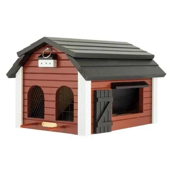 Vogelvoederhuis Landelijke Stijl - Barn Red 2 Vogelvoederhuis Landelijke Stijl - Barn Red - Afbeelding 2